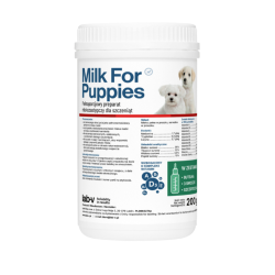 Lab-v Milch für Welpen – Vollwertiger Milchersatz für Hunde inkl. Flasche, 200 g