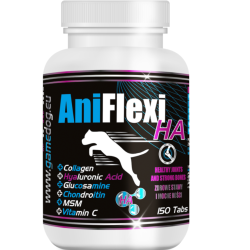 GAME DOG AniFlexi HA – Gelenksupplement mit Hyaluronsäure für Hunde, 150 Tabletten
